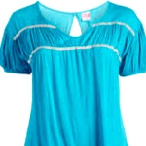 New Teal Crush Top w/ Keyhole Back - Size 3X